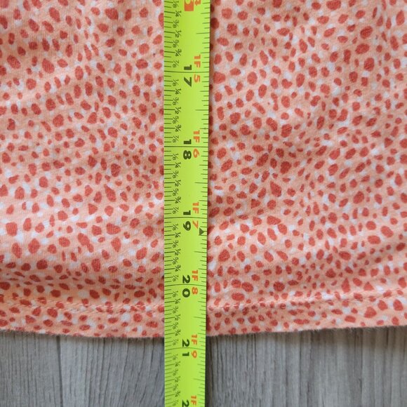 Loft Vintage Soft Orange Polka Dot Ruffle Sleeve Button Front Blouse Womens M Co - Picture 6 of 7
